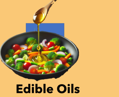 A spoon pouring oil into a bowl of vegetables